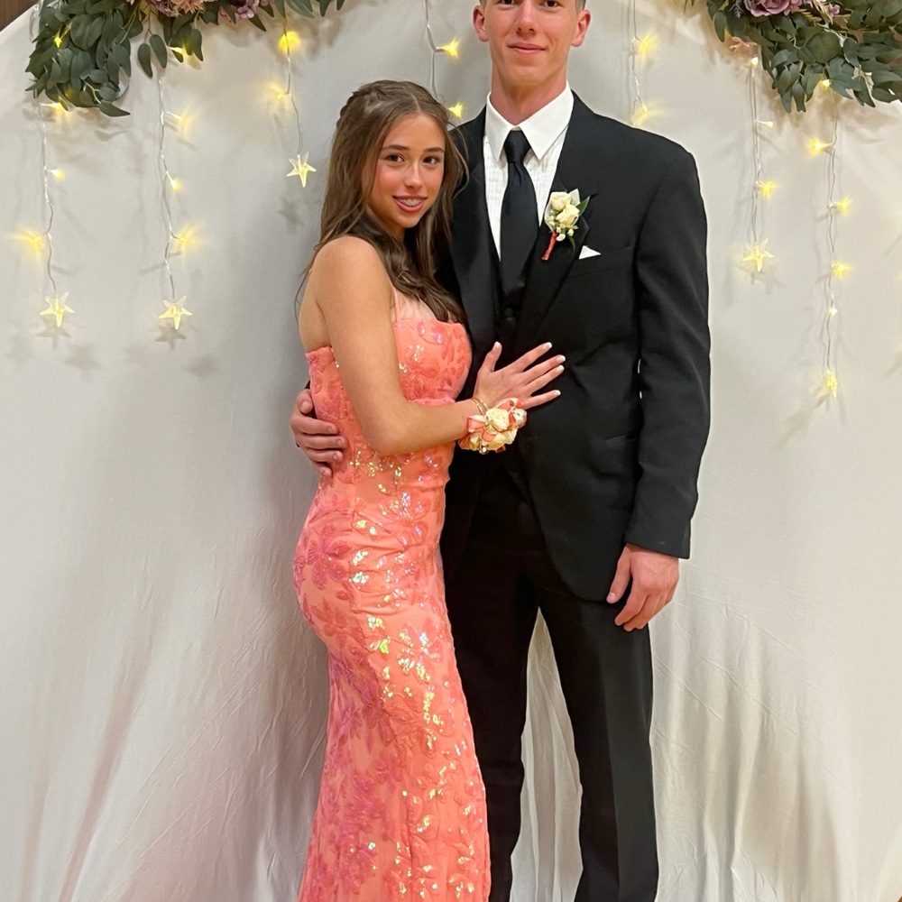 Elegant Coral Prom Dress